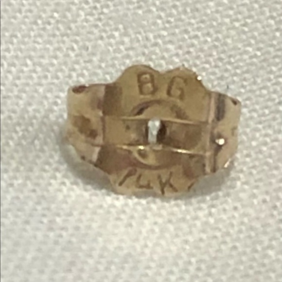 14KT GOLD & GENUINE ROUND OPAL YOUTH GIRLS  EARRINGS - Picture 12 of 15